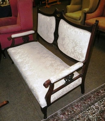 Lot 568 - An Edwardian mahogany framed settee