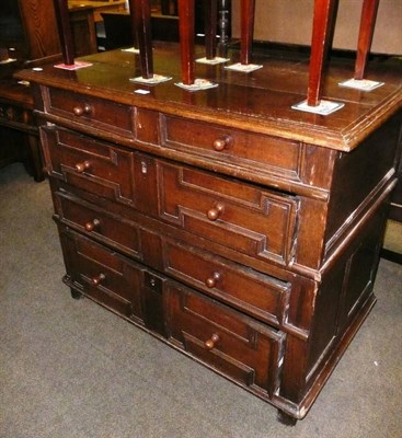 Lot 583 - An 18th century oak chest of drawers