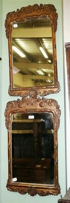 Lot 602 - Pair of gilt composition wall mirrors