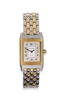 Lot 162 - A Lady's Steel and Gold Reverso Wristwatch, signed Jaeger LeCoultre, model: Reverso, circa...