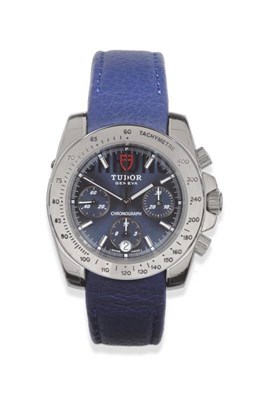 Lot 163 - A Stainless Steel Automatic Calendar Chronograph Wristwatch, signed Tudor, Geneva, circa 2010,...