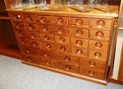 Lot 779 - Set of pine small drawers