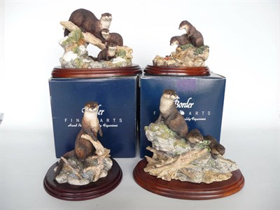 Lot 1002 - Border Fine Arts Otters 'Late Thaw', model No. MTR07, Ltd. edition No. 1094/2000; 'High and...