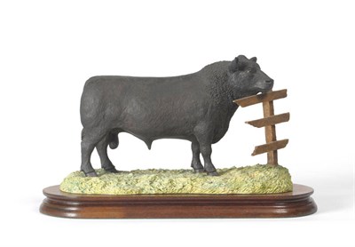 Lot 1051 - Border Fine Arts 'Aberdeen Angus Bull', style one, model No. L59 by Ray Ayres, Ltd. edition No....