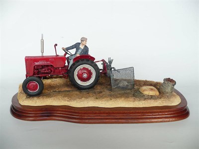 Lot 1052 - Border Fine Arts 'Lifting The Pinks' International B250 Tractor, model No. BO219 by Ray Ayres, Ltd.