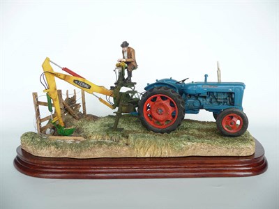 Lot 1055 - Border Fine Arts 'A Day's Work Ditching' Fordson Super Major Tractor, model No. BO832 by Ray Ayres