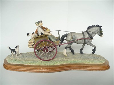 Lot 1057 - Border Fine Arts 'Market Day' couple with grey pony and trap, model No. JH27 by Elizabeth...