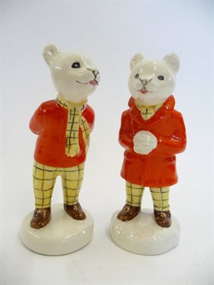 Lot 1062 - Beswick 'Rupert Bear', model No. 2694, 10.8cm high and 'Rupert Bear Snowballing', model No....