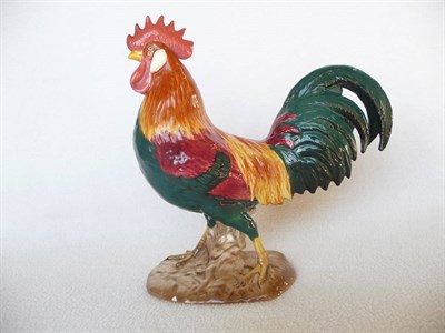 Lot 1086 - Beswick Leghorn Cockerel, model No. 1892, green, red, orange and yellow gloss, 22.9cm high