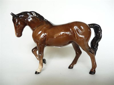 Lot 1090 - Beswick 'Stocky Jogging Mare', model No. 855 third version, brown gloss, 14.6cm high