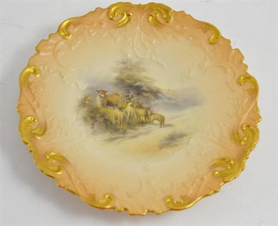 Lot 9 - Graingers Worcester plate painted by J.Stinton