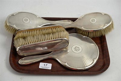 Lot 17 - Silver five piece brush set