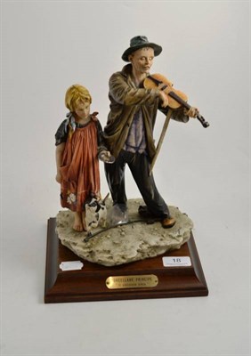 Lot 18 - A Capodimonte figure group 'Il Violinista Cieco'