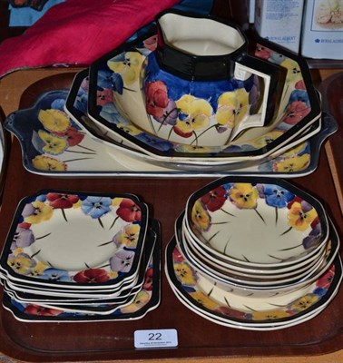 Lot 22 - Royal Doulton Pansy decorated tea and dinner wares