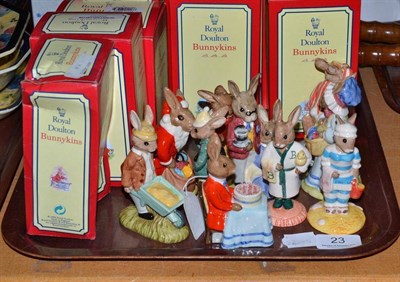 Lot 23 - Eleven Royal Doulton Bunnykins figures (boxed)