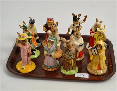 Lot 28 - Twelve assorted Royal Doulton Bunnykins figures (unboxed)