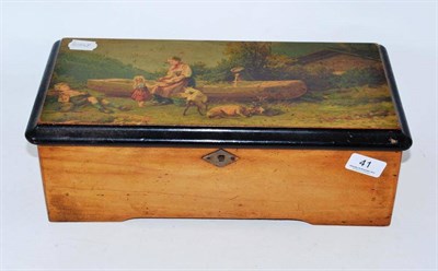 Lot 41 - A Swiss musical box with eight playing airs