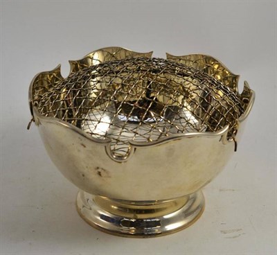 Lot 50 - A silver rose bowl