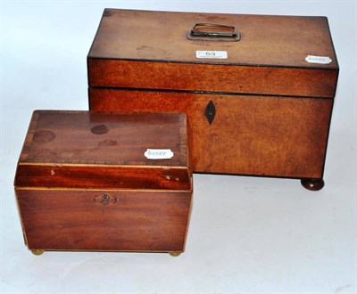 Lot 53 - Two tea caddies