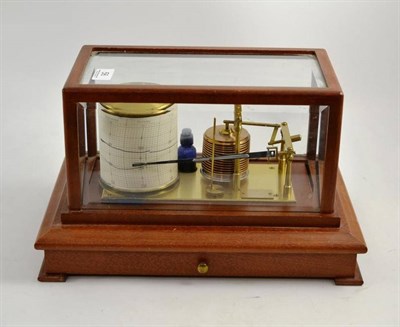 Lot 56 - Modern cased brass barograph