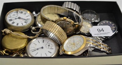 Lot 94 - Six gentleman's wristwatches and four pocket watches