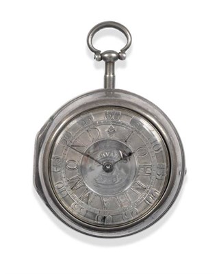 Lot 188 - A Silver Pair Cased Verge Pocket Watch, signed Jno Stripe, Chichester, no.1694, circa 1752,...
