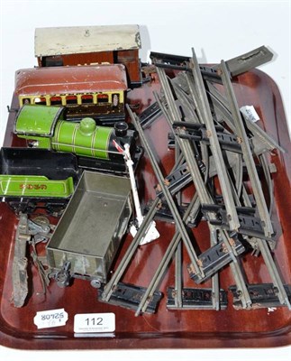 Lot 112 - Hornby Dublo Engine, fender and sundry