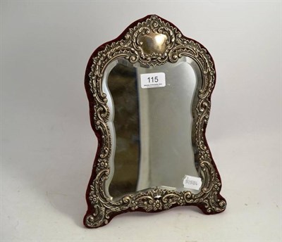 Lot 115 - A silver strut mirror, Birmingham, 1904