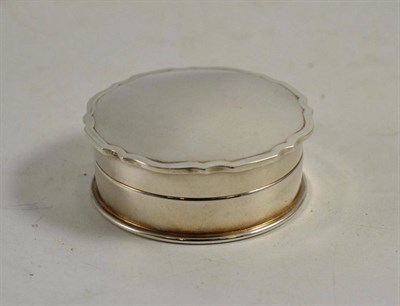 Lot 157 - Mappin and Webb silver plated circular dressing table box and cover