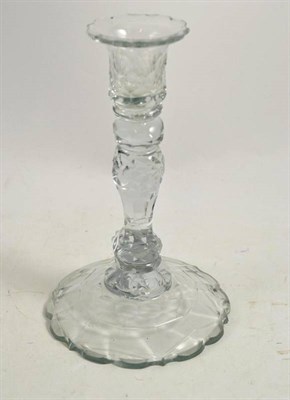 Lot 172 - 18th century cut glass candlestick