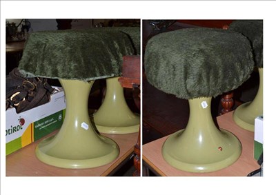 Lot 196 - A pair of 20th century design Emsa, West German plastic stools in avocado green