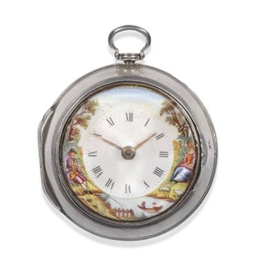 Lot 197 - A Silver Pair Cased Verge Pocket Watch, signed Smith, London, 1782, gilt fusee movement signed...