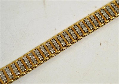 Lot 230 - A 9ct gold diamond set bracelet