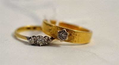 Lot 262 - Two diamond set rings