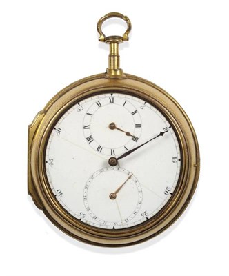 Lot 207 - A Gilt Metal Pair Cased Regulator Type Dial Calendar Verge Pocket Watch, signed Broderick,...