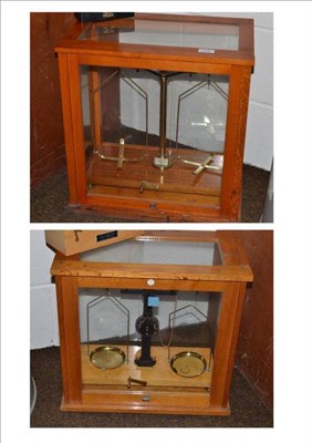 Lot 315 - Two cased scales with weights