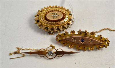 Lot 329 - Three Victorian/Edwardian brooches