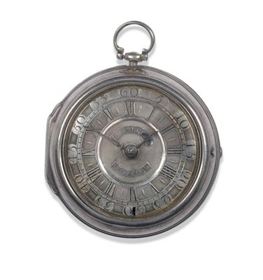 Lot 211 - A Silver Pair Cased Verge Pocket Watch, signed Jho Hutchinson, Workshop, no.893, 1750, gilt...