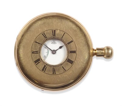 Lot 214 - An 18ct Gold Half Hunter Keyless Pocket Watch, signed W & M Dodge, 25 Market Place, Manchester,...