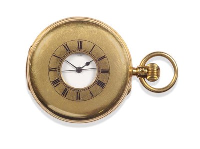 Lot 215 - An 18ct Gold Half Hunter Centre Seconds Pocket Watch, signed E Parr, 1 New Cavendish Street,...