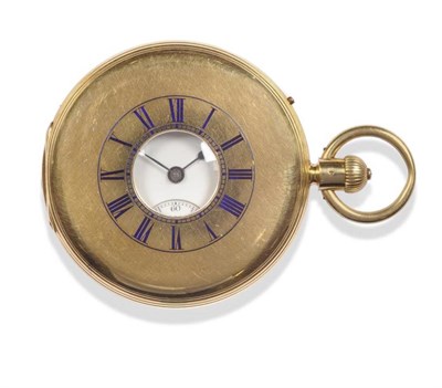 Lot 217 - An 18ct Gold Half Hunter Keyless Pocket Watch, signed William Sharp, 117 Buchanan St, Glasgow,...
