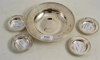 Lot 430 - A silver dish, London 1964 and four similar smaller dishes, London 1973