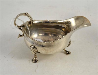 Lot 436 - A silver sauce boat