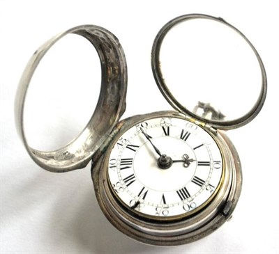 Lot 226 - A Silver Pair Cased Verge Pocket Watch, signed Wm J Coward, London, 1788, gilt fusee movement...