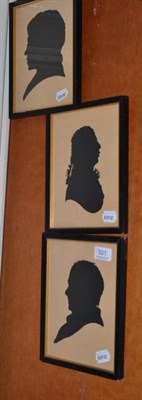 Lot 501 - A set of three silhouette portraits