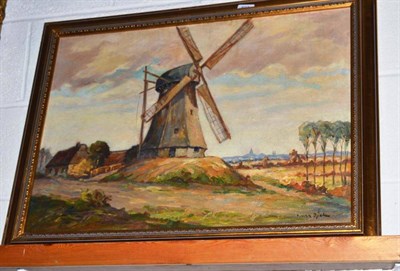 Lot 507 - A Van Dyck oil on canvas of a windmill