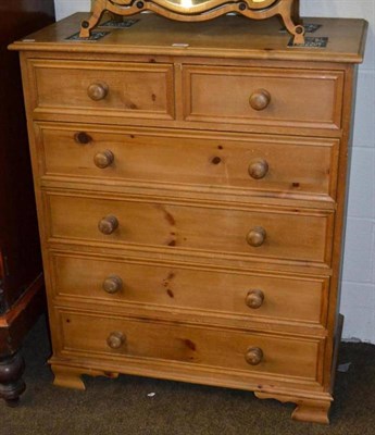 Lot 544 - A pine five height chest of drawers