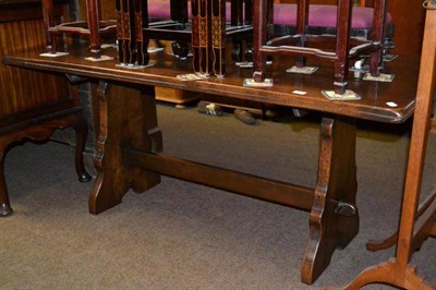 Lot 556 - An oak refectory style table