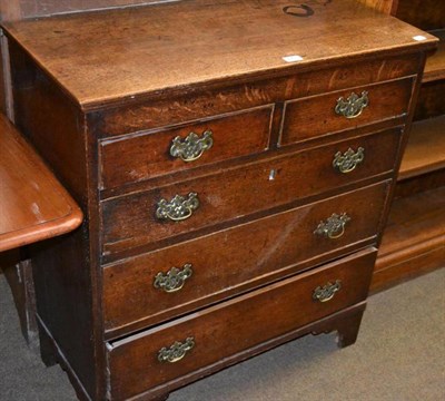 Lot 571 - 18th century oak straight fronted chest