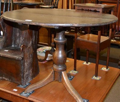 Lot 574 - A 19th century tripod occasional table (alterations)